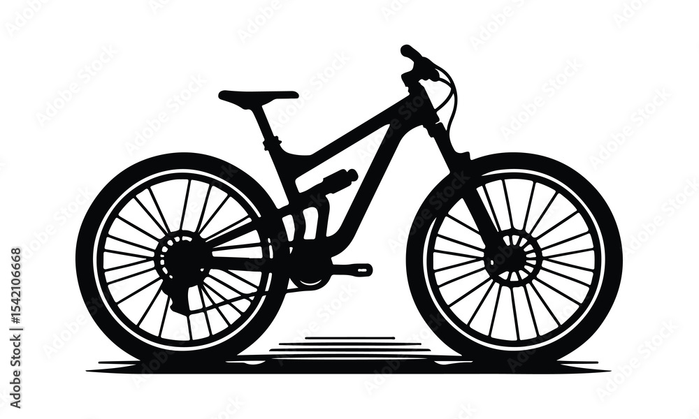 Obraz premium Bicycle Silhouette Vector