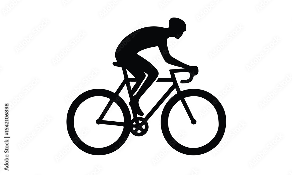 Naklejka premium Bicycle Silhouette Vector