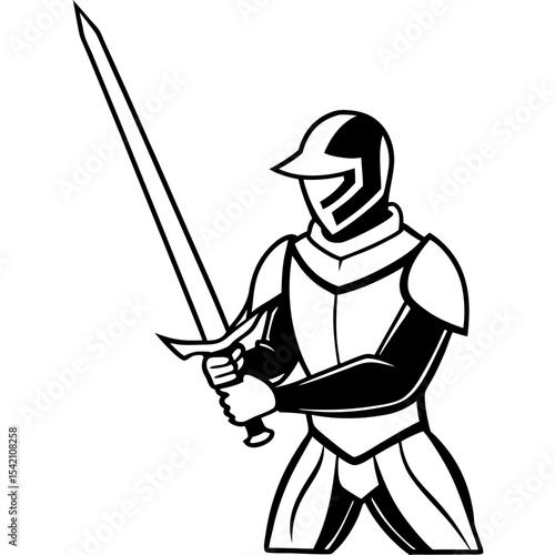 knight with sword and shield