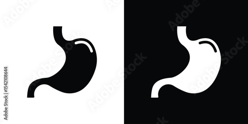 Stomach icon black silhouette for web, and mobile app