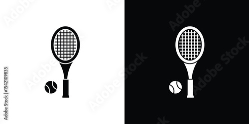 Tennis icon black silhouette for web, and mobile app