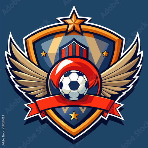 Team Logo with Football Design – Dynamic Sports Emblem for Football Teams