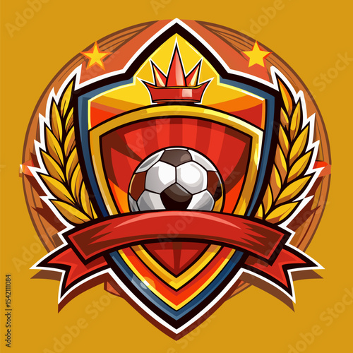 Team Logo with Football Design – Dynamic Sports Emblem for Football Teams