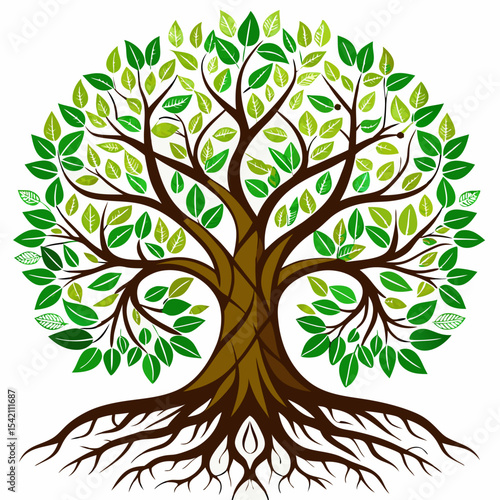 Tree Roots Logo Symbolizing Growth, Stability, and Strong Foundations