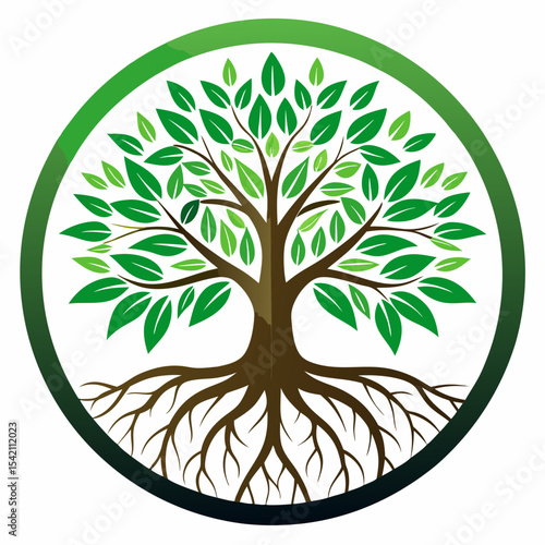 Tree Roots Logo Symbolizing Growth, Stability, and Strong Foundations