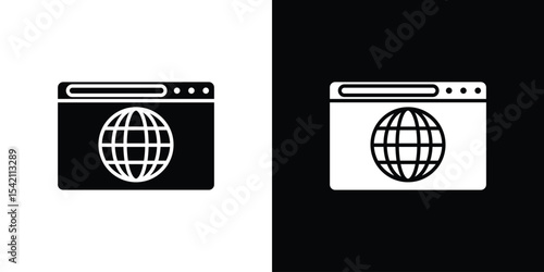 Website UI design icon black silhouette for web, and mobile app