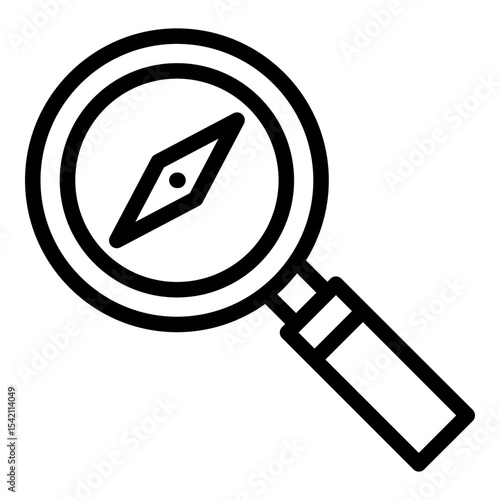 Discover icon. Vector line icon