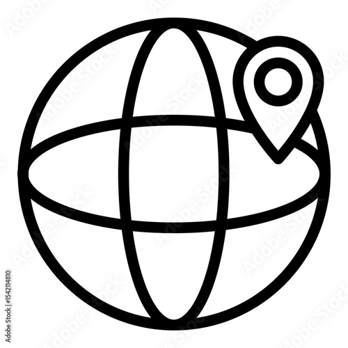 World wide icon. Vector line icon