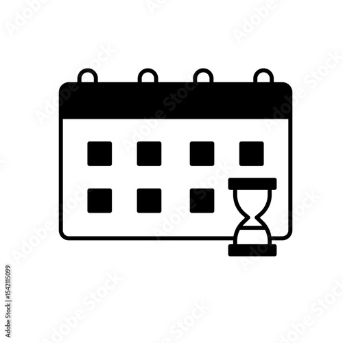 Sand Clock Time Management Fill Icon