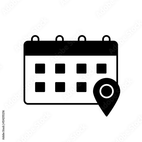 Date and Location Event Fill Icon