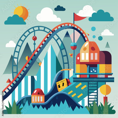 Stock Market Rollercoaster – A Visual Metaphor for Market Volatility