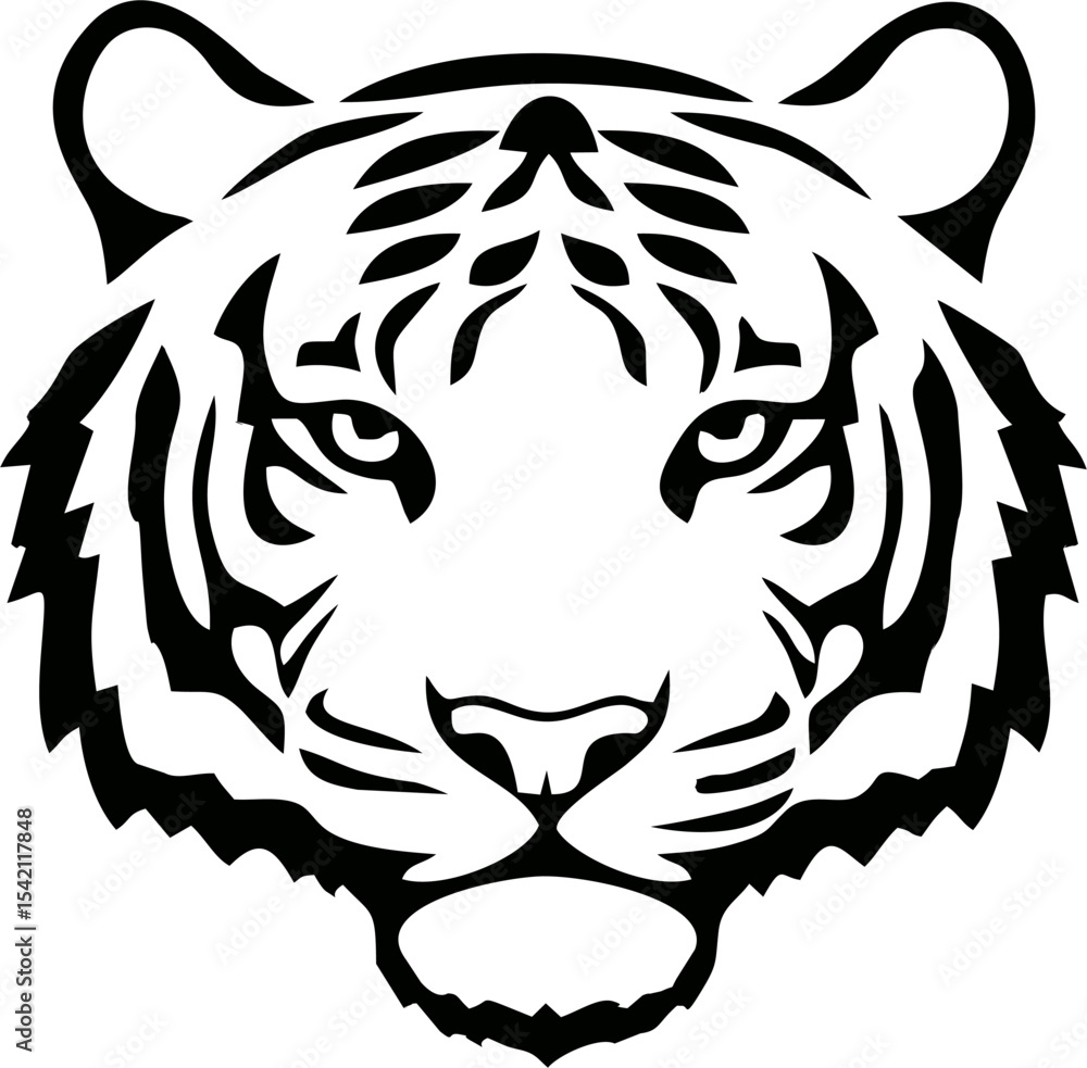 Fototapeta premium Tiger Head Logo. Tiger Logo Mascot Creative Design