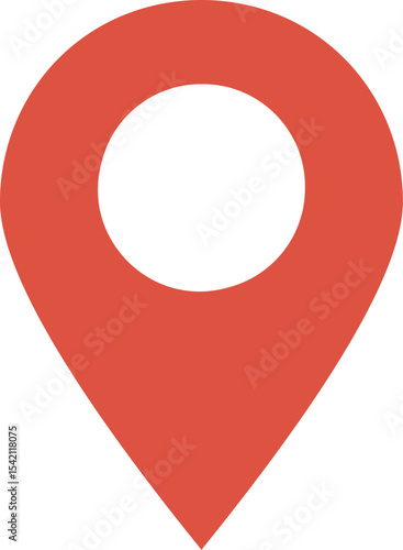 イラスト素材：マップのピン　ベクター　赤　red pin point. pin location icons.