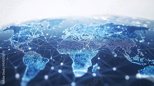 Global stock market connections world_map overlay