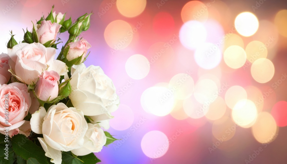 Captivating bouquet of roses with soft bokeh background floral arrangement indoor setting romantic vibe Captivating bouquet of roses with soft bokeh background floral arrangement indoor setting romantic vibe