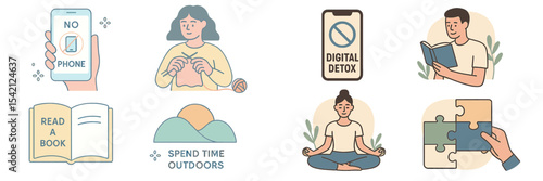 Engaging activities for a digital detox to promote mindfulness and relaxation during free time