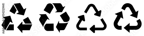 Recycle icon vector set. Recyclable materials illustration sign collection. Trash symbol. Eco logo.
Recycle button web icons set. Ecology symbols. 