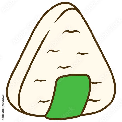 onigiri cartoon illustration of an apple