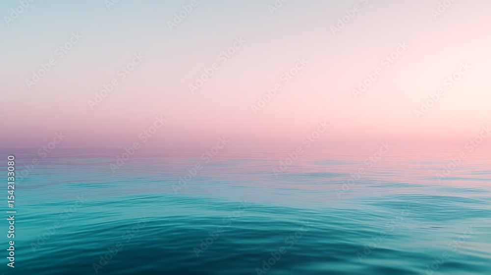 Serene ocean view with pastel sky at sunset providing calming seascape background and copy space Serene ocean view with pastel sky at sunset providing calming seascape background and copy space