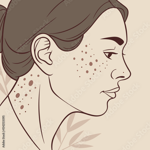 A realistic close-up of dark spots on human skin, showing pigmentation variation.
