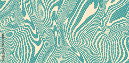 Green Trippy Psychedelic Texture Vector Illustration	