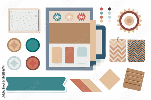 boho mood board cork texture