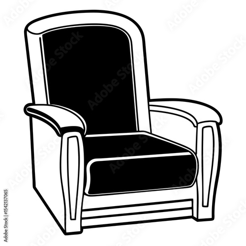 black leather armchair