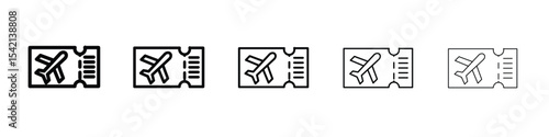 Airline ticket icon Symbol concept for web design.simple line vector icon. logo illustration.