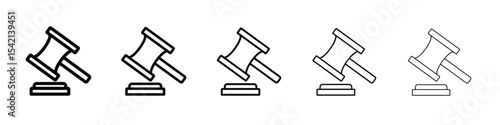Auction icon Symbol concept for web design.simple line vector icon. logo illustration.
