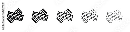 Bacon icon Symbol concept for web design.simple line vector icon. logo illustration.