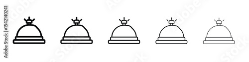 Bell concierge icon Symbol concept for web design.simple line vector icon. logo illustration.