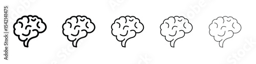 Brain icon Symbol concept for web design.simple line vector icon. logo illustration.