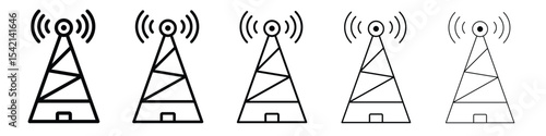 Broadcast tower icon Symbol concept for web design.simple line vector icon. logo illustration.