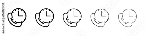 Call duration icon Symbol concept for web design.simple line vector icon. logo illustration.