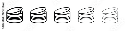 Canned food icon Symbol concept for web design.simple line vector icon. logo illustration.