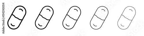 Capsules icon Symbol concept for web design.simple line vector icon. logo illustration.