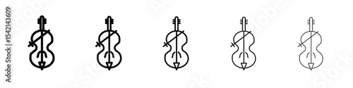 Cello icon Symbol concept for web design.simple line vector icon. logo illustration.