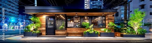 Wallpaper Mural Stylish cafe at night Torontodigital.ca