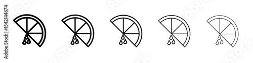Citrus slice icon Symbol concept for web design.simple line vector icon. logo illustration.
