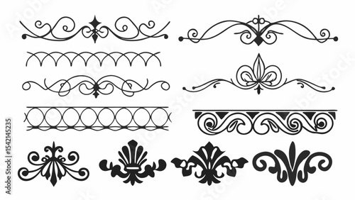 vintage calligraphic and ornamental vector decorations, perfect for wedding cards, invitation designs, and elegant frames.