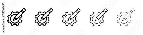Customizefor banner and packaging design. Vector illustrationtings icon Symbol concept for web design.simple line vector icon. logo illustration.