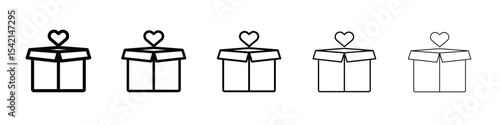 Donation box icon Symbol concept for web design.simple line vector icon. logo illustration.