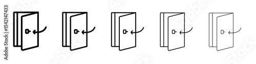 Door closed icon Symbol concept for web design.simple line vector icon. logo illustration.