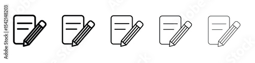 Edit icon Symbol concept for web design.simple line vector icon. logo illustration.