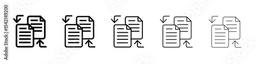 File transfer icon Symbol concept for web design.simple line vector icon. logo illustration.