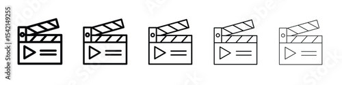 Film clapperboard icon Symbol concept for web design.simple line vector icon. logo illustration.