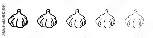 Garlic icon Symbol concept for web design.simple line vector icon. logo illustration.