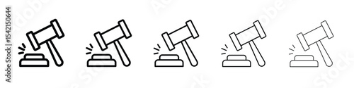 Gavel icon Symbol concept for web design.simple line vector icon. logo illustration.