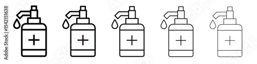 Hand sanitizer icon Symbol concept for web design.simple line vector icon. logo illustration.