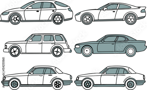 Car Clipart Set for Automotive Designs. Colorful Car Clipart Collection for Print. Car Clipart Bundle for Kids and Projects. Creative Car Clipart Set for Designers. Cartoon Car Clipart Set for Crafts